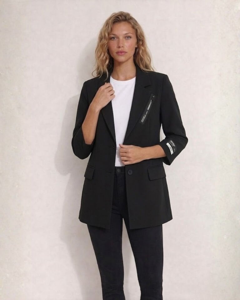 Alanis Yarım Kol Blazer Ceket - SİYAH