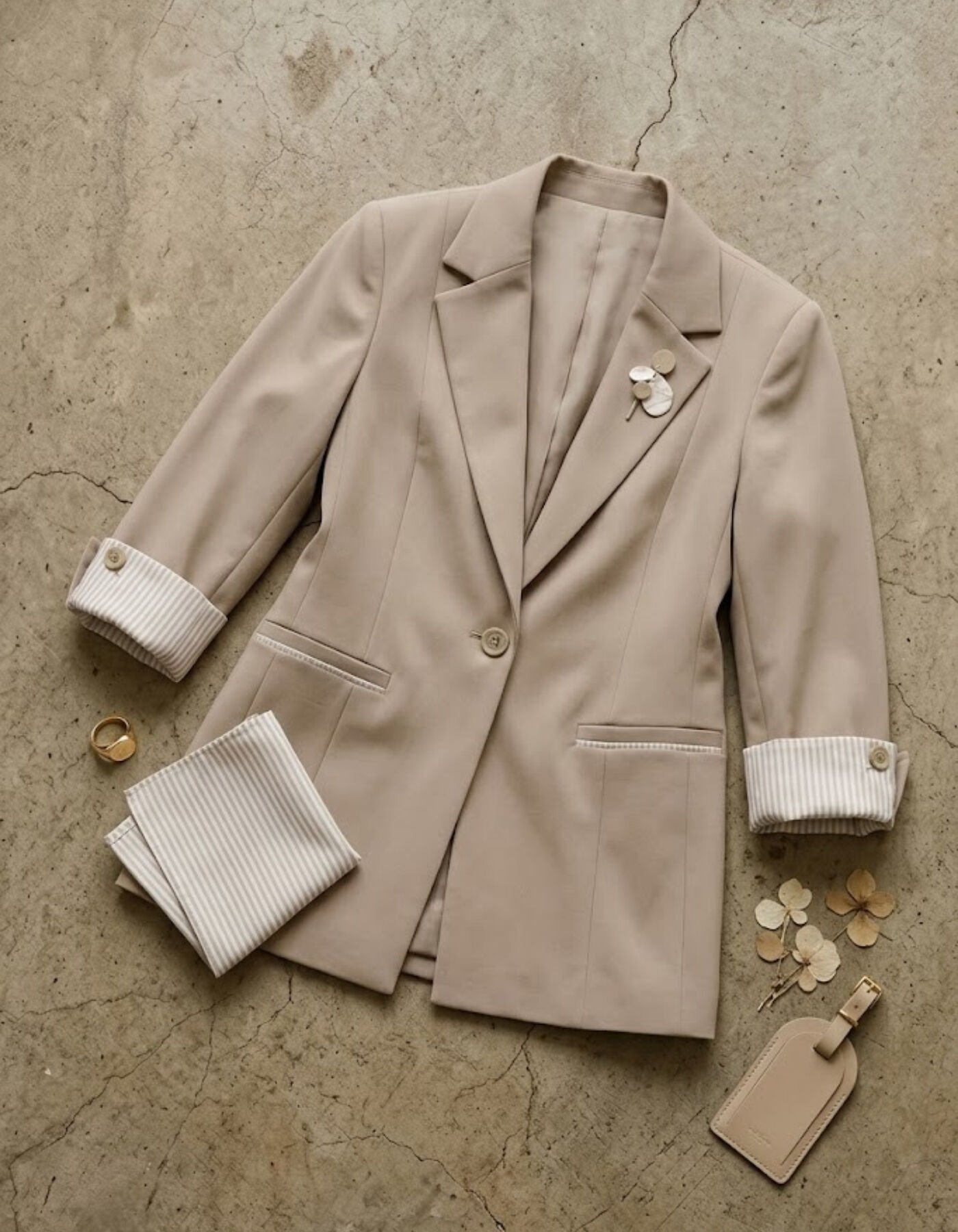 Anna Yazlık Blazer Ceket - BEJ