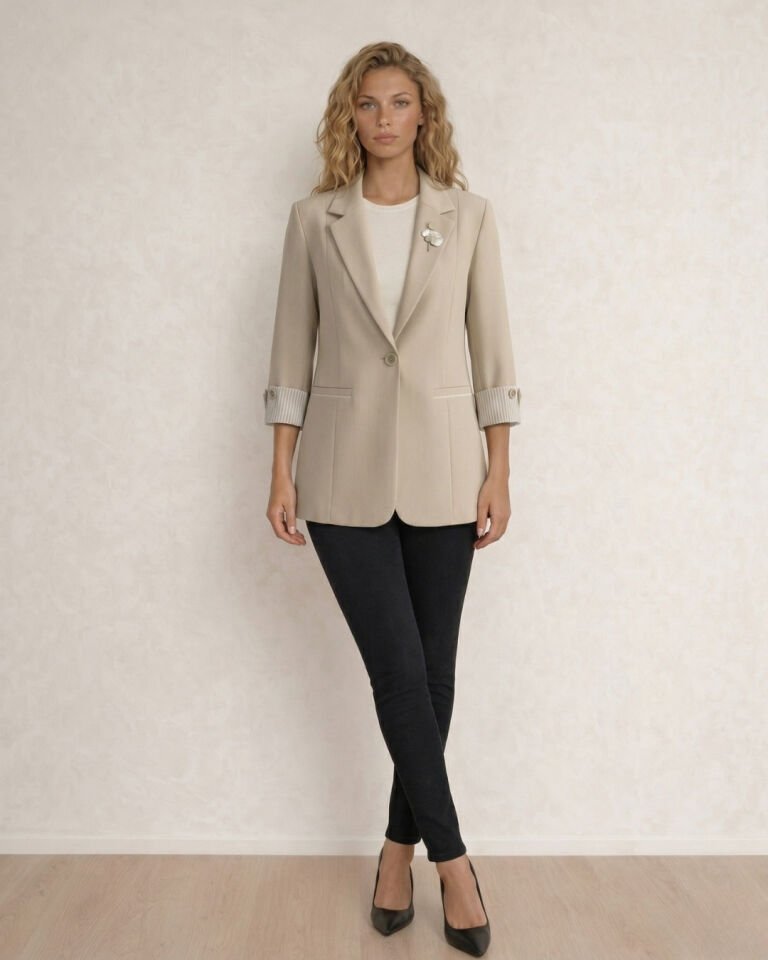 Anna Yazlık Blazer Ceket - BEJ
