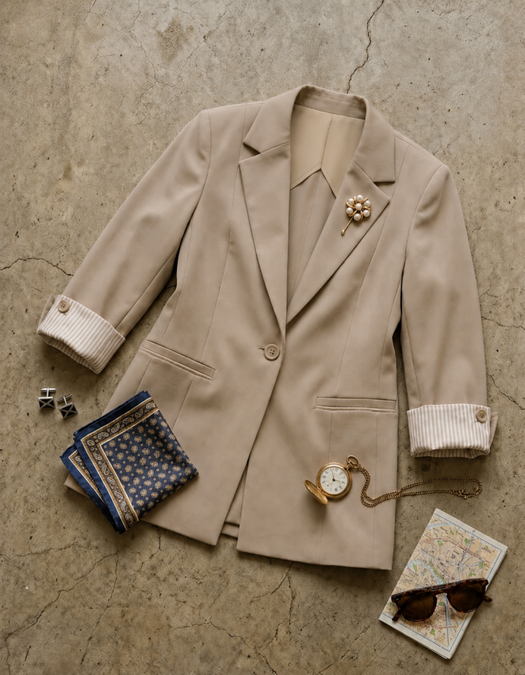 Anna Yazlık Blazer Ceket - BEJ