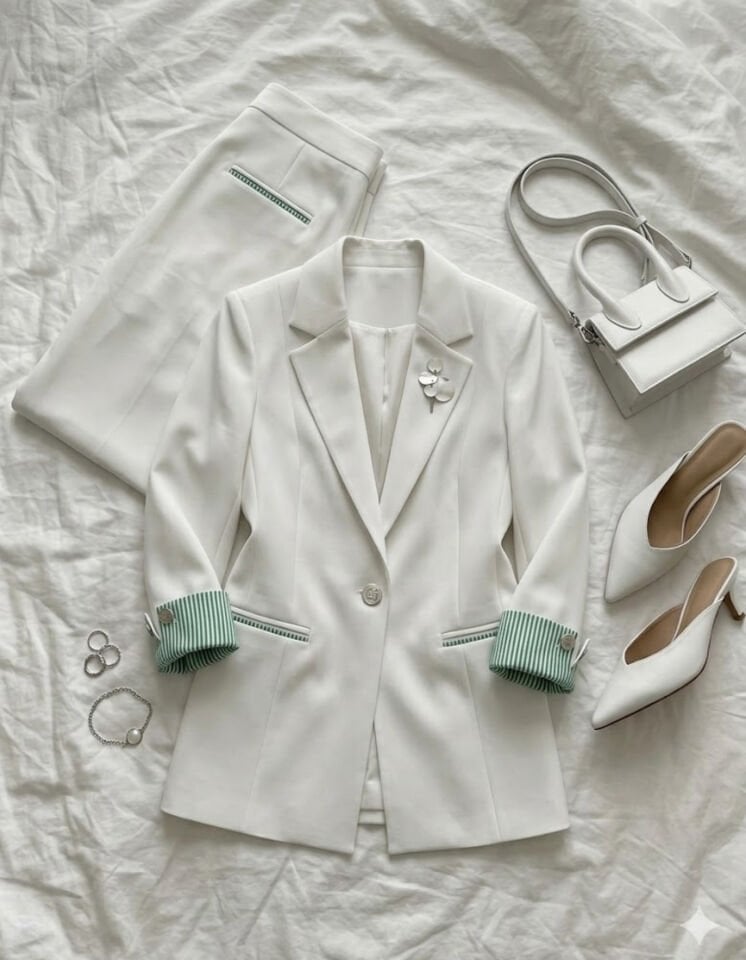 Anna Yazlık Blazer Ceket - BEYAZ