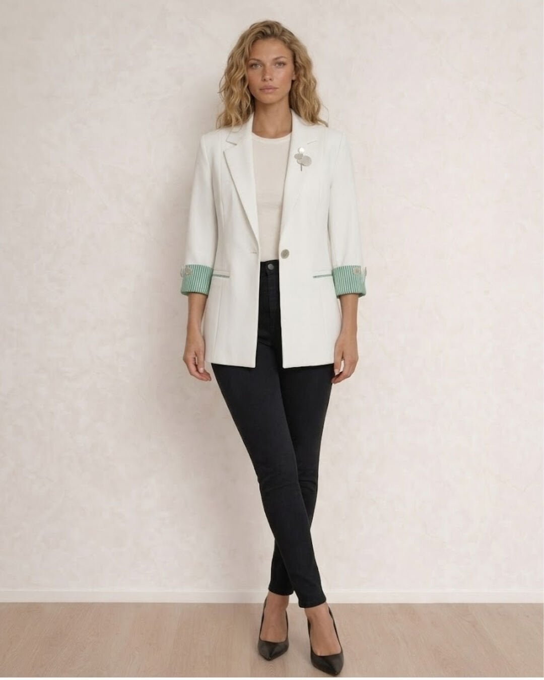 Anna Yazlık Blazer Ceket - BEYAZ