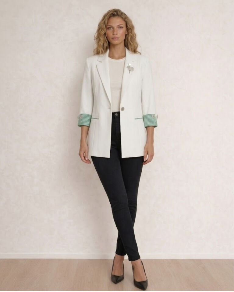 Anna Yazlık Blazer Ceket - BEYAZ