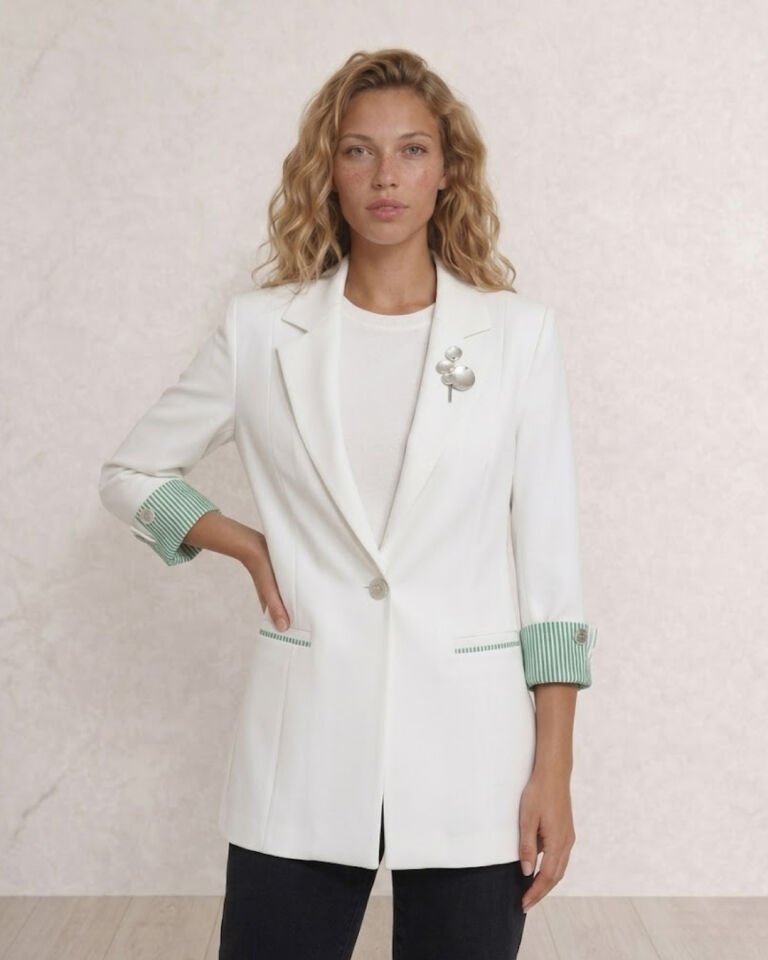 Anna Yazlık Blazer Ceket - BEYAZ