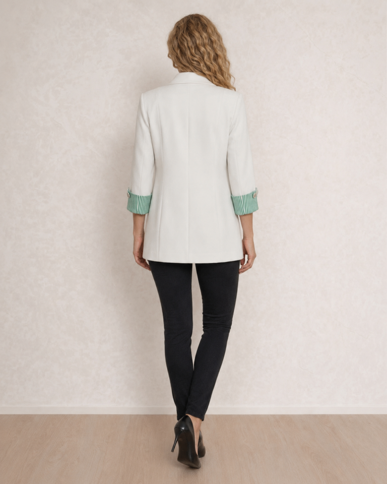 Anna Yazlık Blazer Ceket - BEYAZ