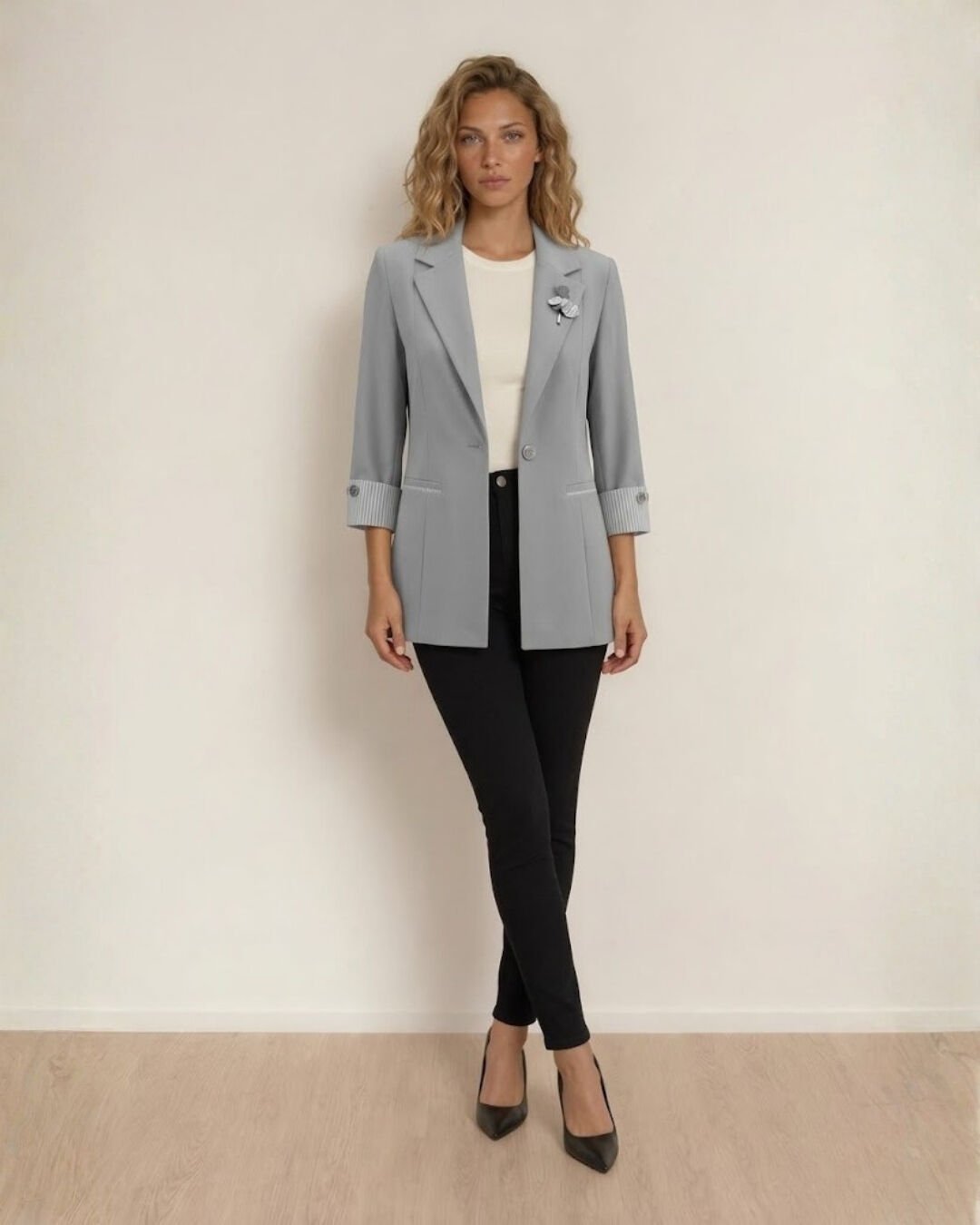 Anna Yazlık Blazer Ceket - GRİ
