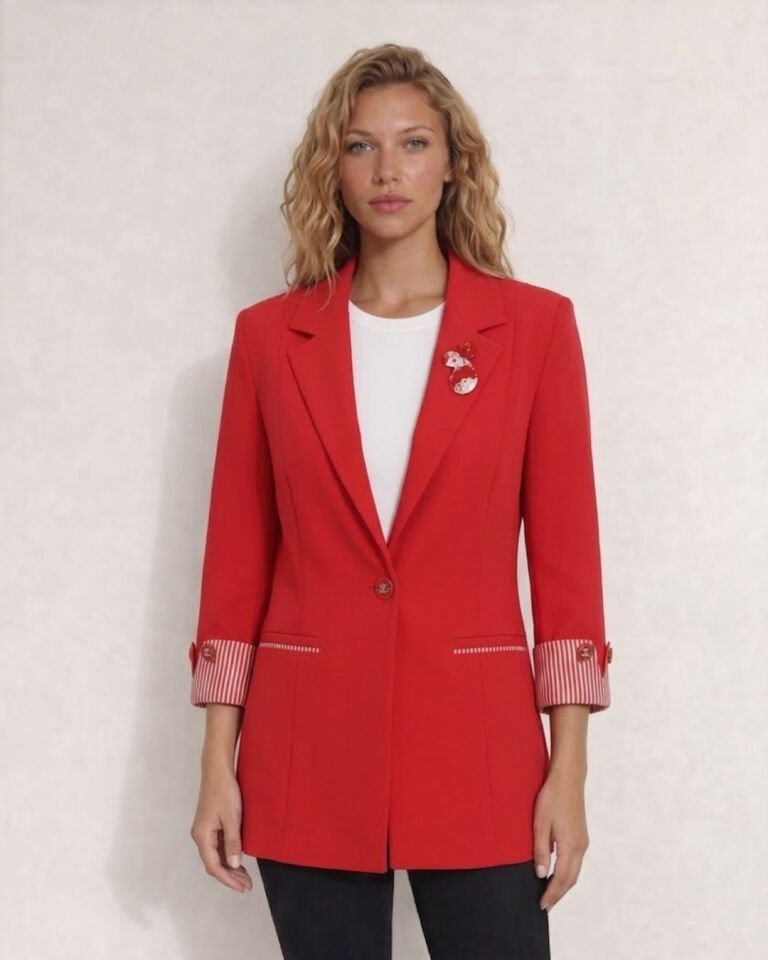 Anna Yazlık Blazer Ceket - KIRMIZI