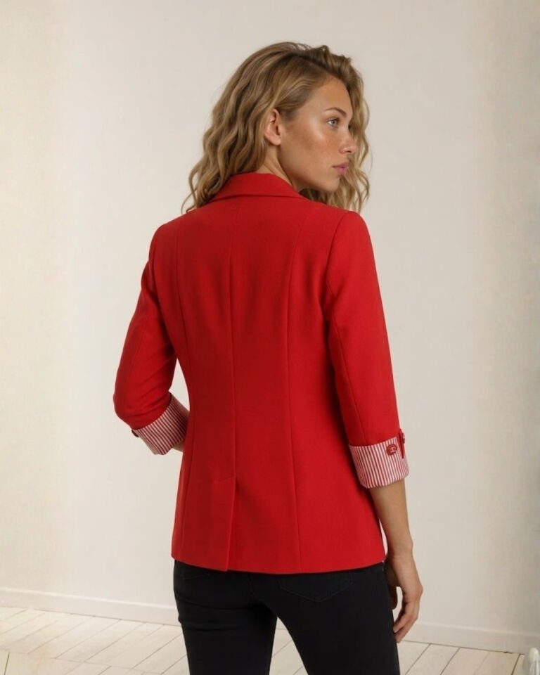 Anna Yazlık Blazer Ceket - KIRMIZI