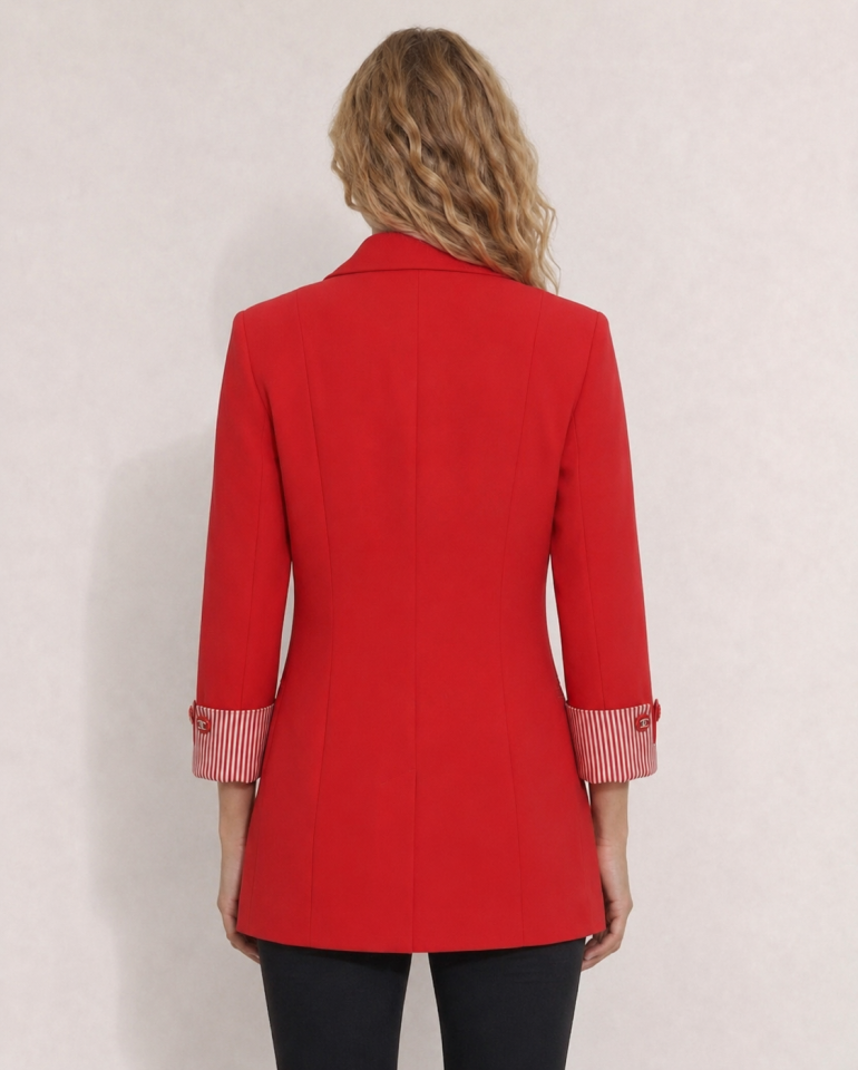 Anna Yazlık Blazer Ceket - KIRMIZI