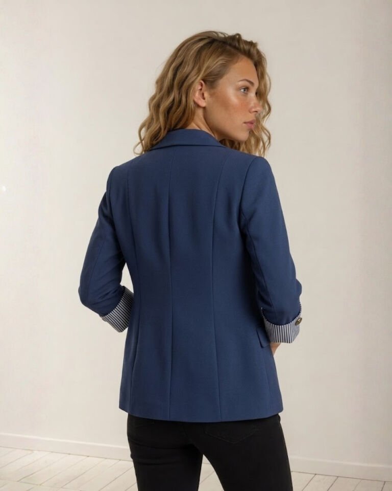 Anna Yazlık Blazer Ceket - LACİVERT