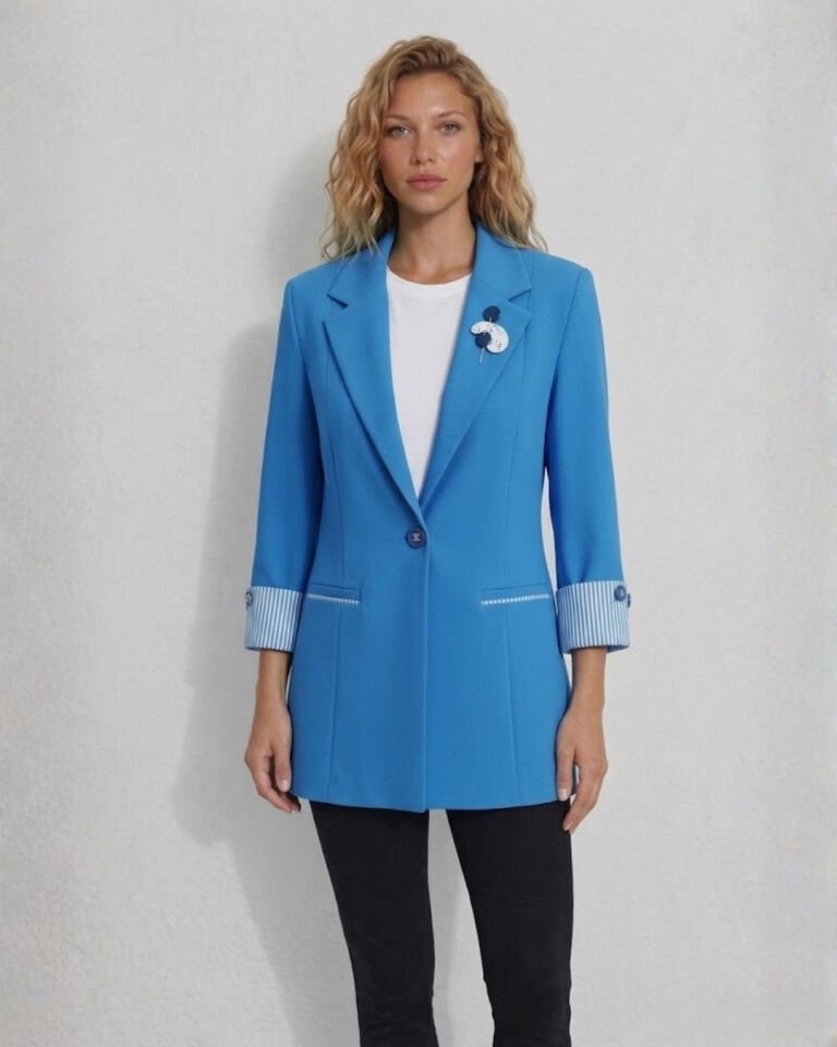 Anna Yazlık Blazer Ceket - İNDİGO