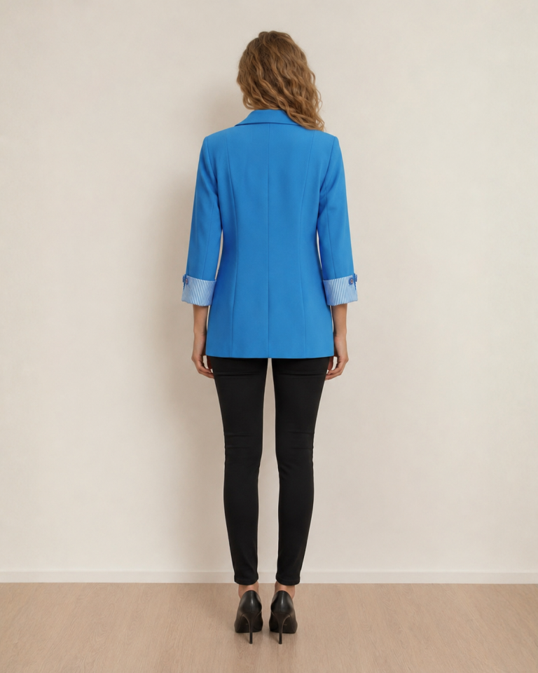 Anna Yazlık Blazer Ceket - İNDİGO