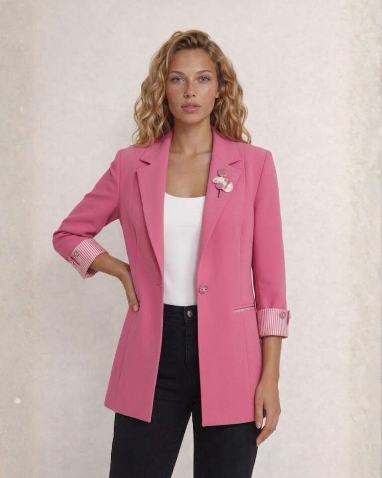 Anna Yazlık Blazer Ceket - PEMBE
