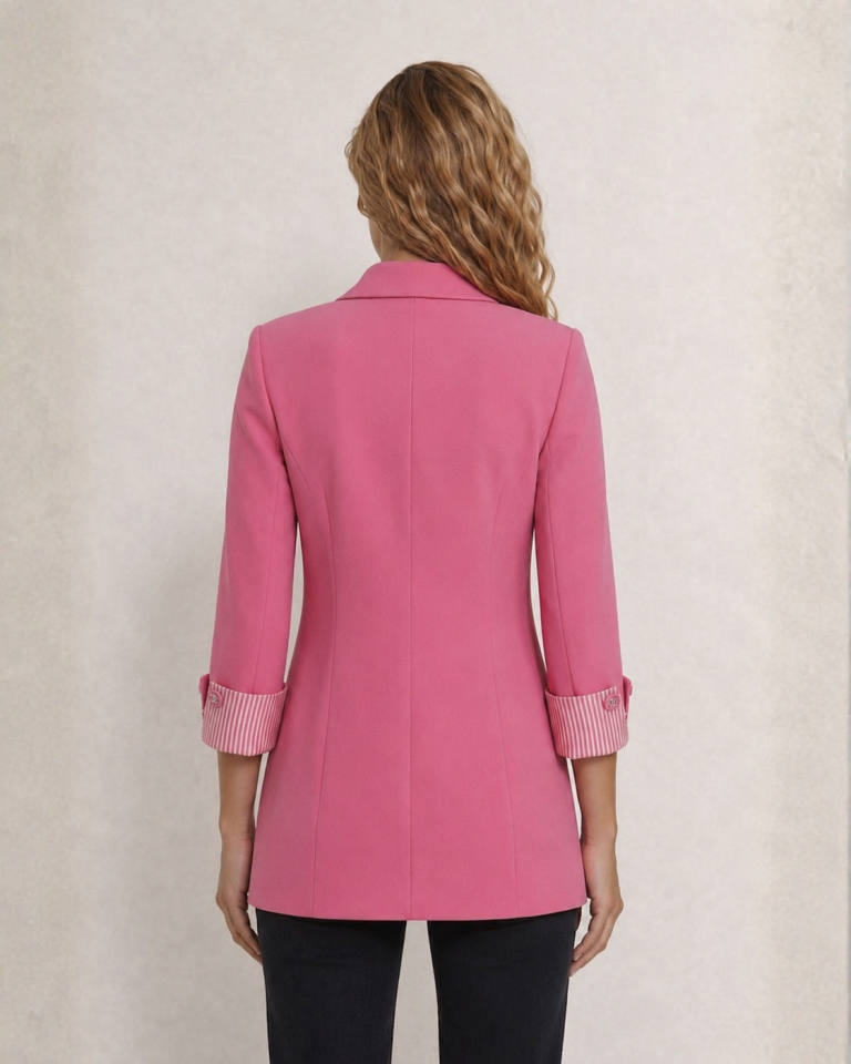 Anna Yazlık Blazer Ceket - PEMBE