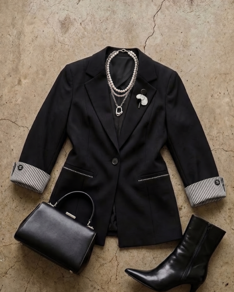 Anna Yazlık Blazer Ceket - SİYAH
