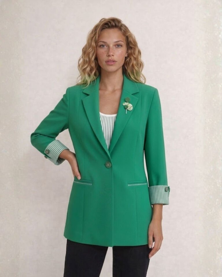 Anna Yazlık Blazer Ceket - YEŞİL