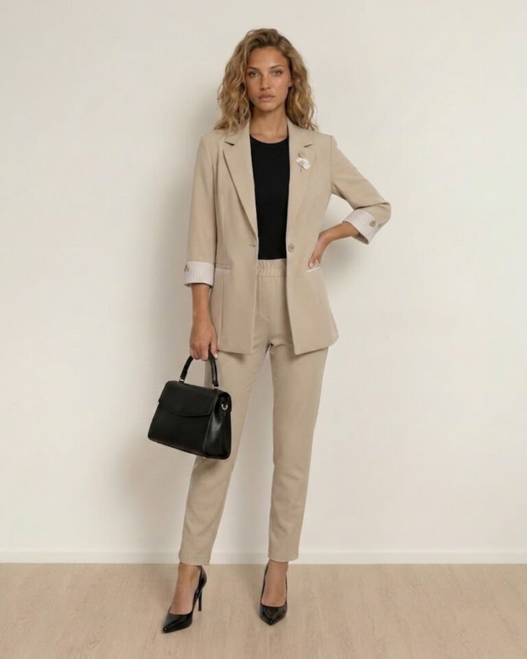 Anna Yazlık Blazer Ceket & Pantolon Takım - BEJ