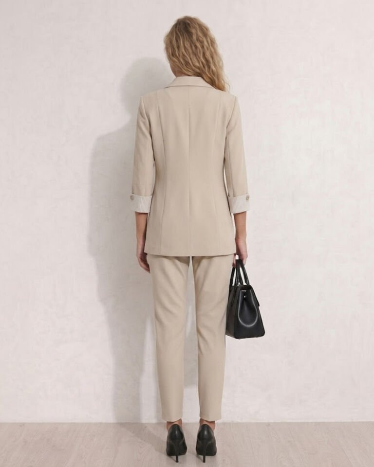 Anna Yazlık Blazer Ceket & Pantolon Takım - BEJ