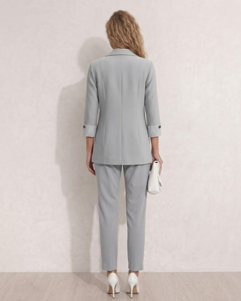 Anna Yazlık Blazer Ceket & Pantolon Takım - GRİ
