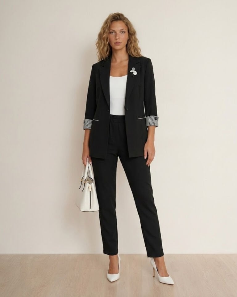 Anna Yazlık Blazer Ceket & Pantolon Takım - SİYAH