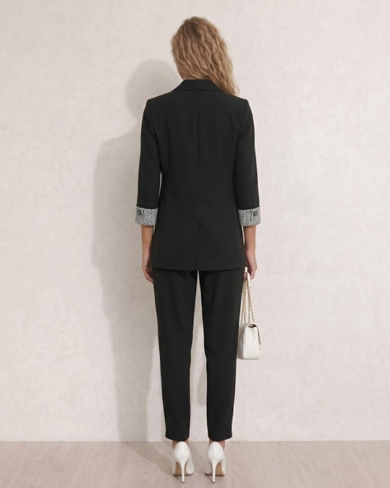 Anna Yazlık Blazer Ceket & Pantolon Takım - SİYAH