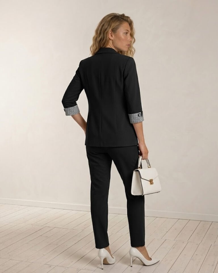 Anna Yazlık Blazer Ceket & Pantolon Takım - SİYAH