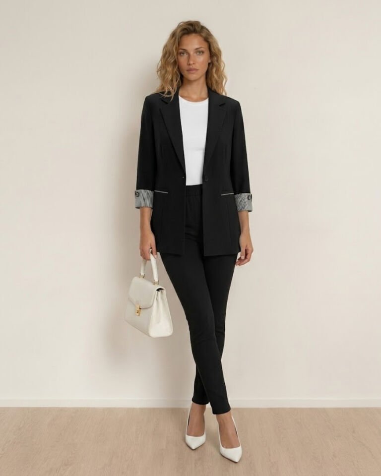 Anna Yazlık Blazer Ceket & Pantolon Takım - SİYAH