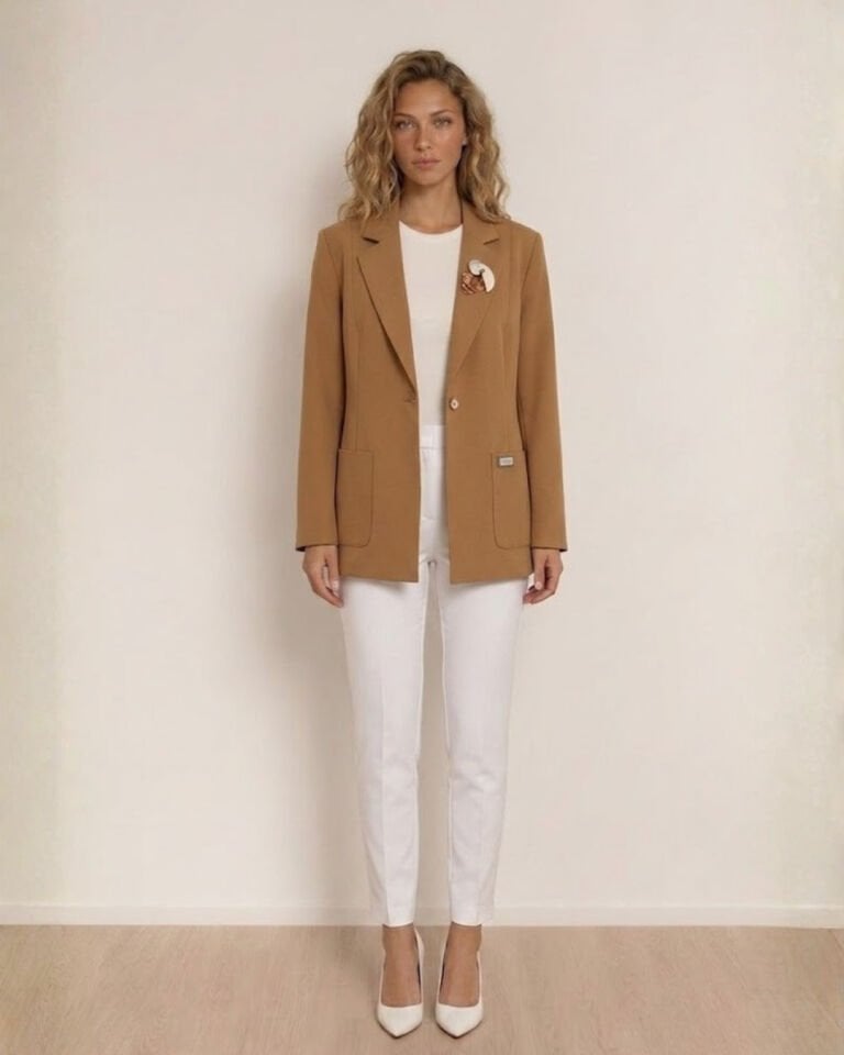 Ava Uzun Kollu Blazer Ceket - KAHVE