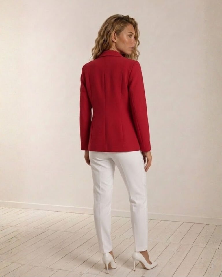 Ava Uzun Kollu Blazer Ceket - KIRMIZI