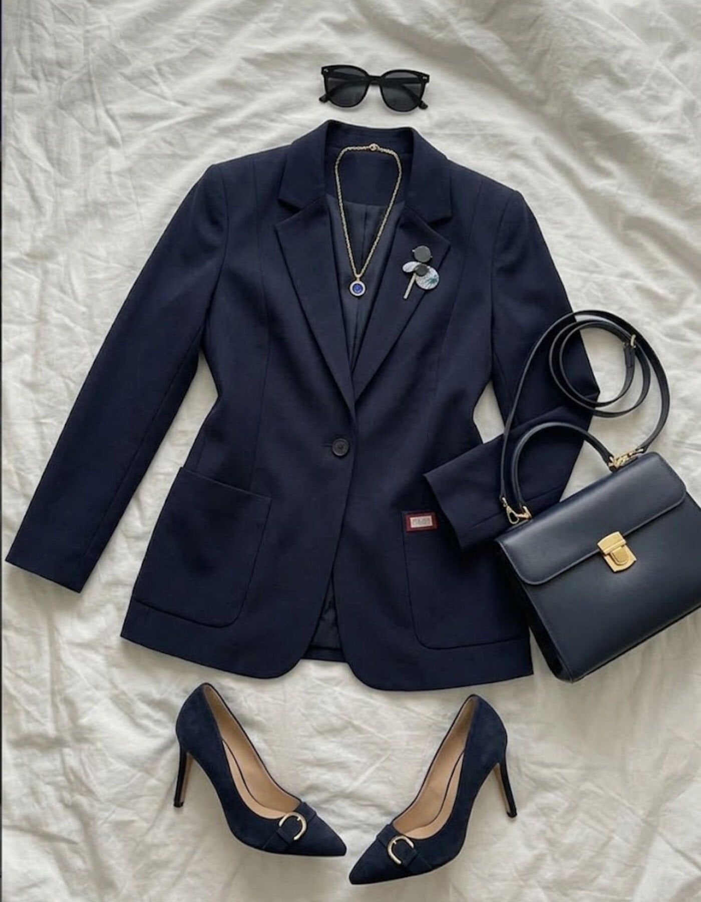 Ava Uzun Kollu Blazer Ceket - LACİVERT