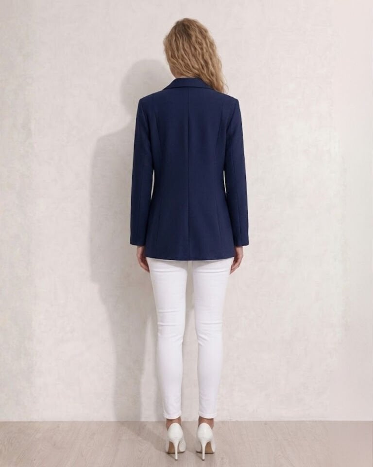 Ava Uzun Kollu Blazer Ceket - LACİVERT