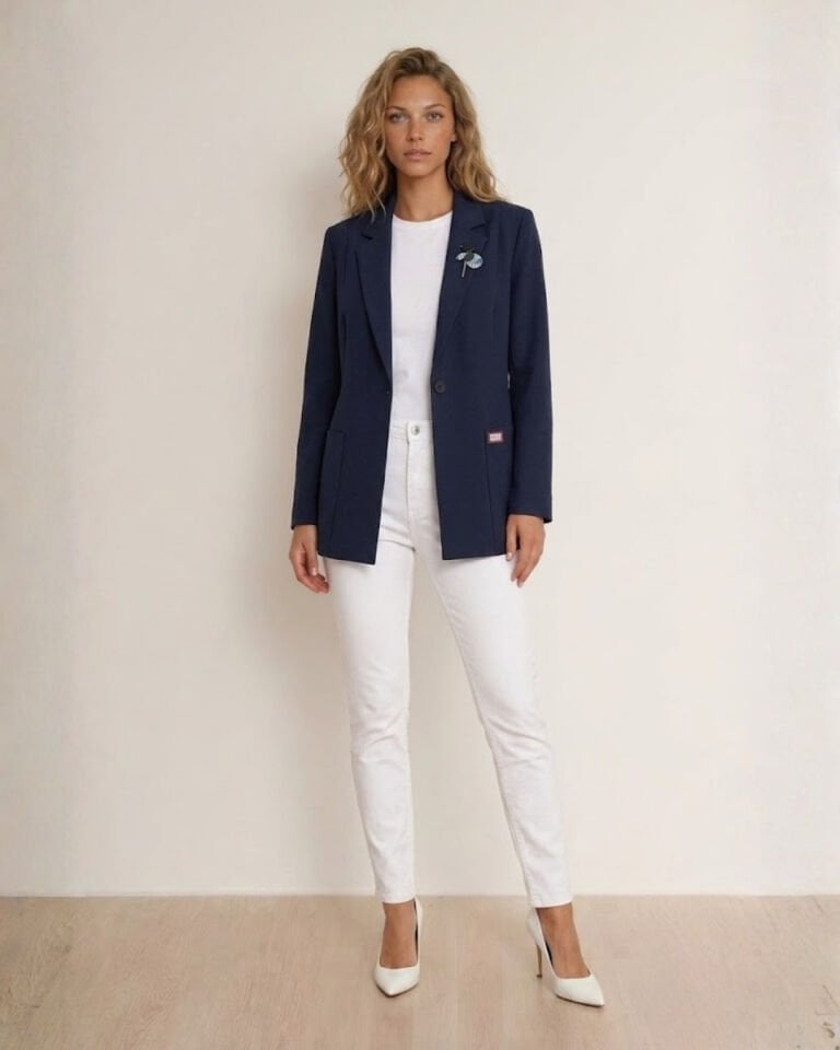 Ava Uzun Kollu Blazer Ceket - LACİVERT