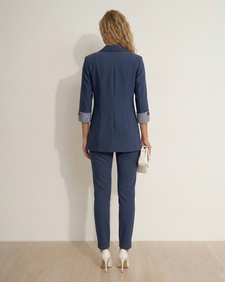 Anna Yazlık Blazer Ceket & Pantolon Takım - LACİVERT