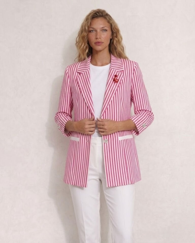 Arya Yazlık Blazer Ceket - PEMBE