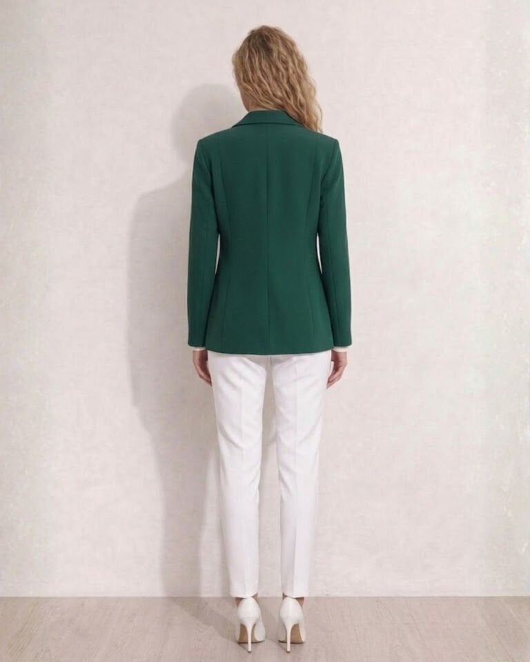 Ava Uzun Kollu Blazer Ceket - YEŞİL