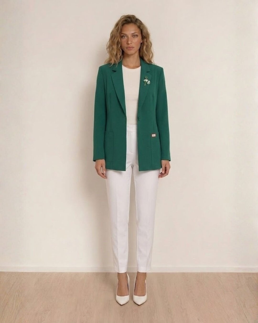 Ava Uzun Kollu Blazer Ceket - YEŞİL