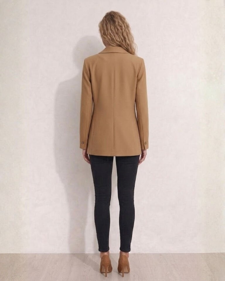 Celine Uzun Kollu Blazer Ceket - KAHVE