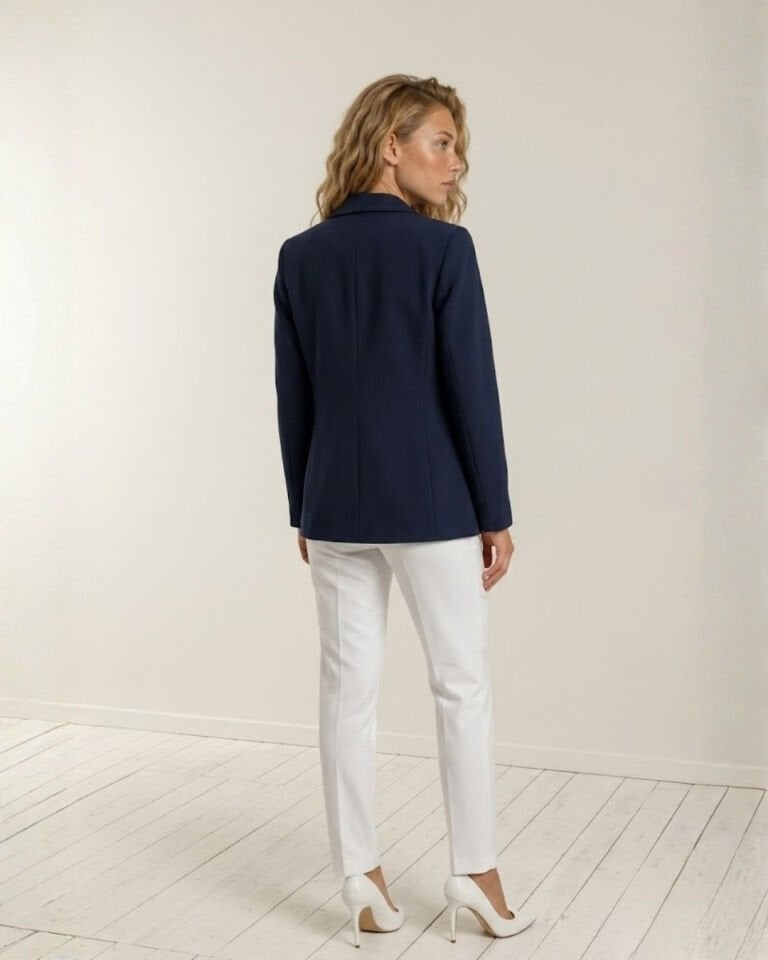 Celine Uzun Kollu Blazer Ceket - LACİVERT