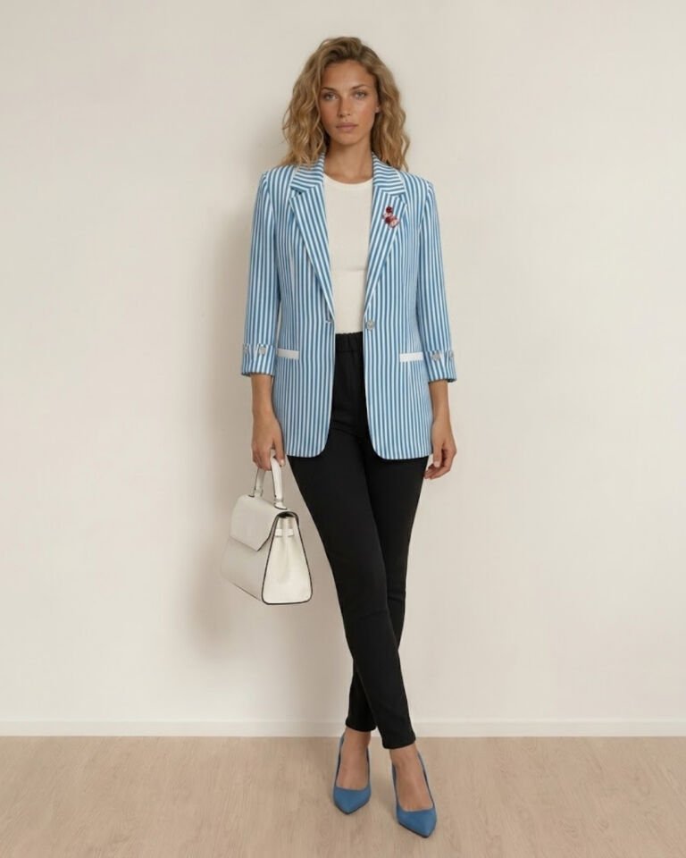 Arya Yazlık Blazer Ceket & Pantolon Takım - MAVİ