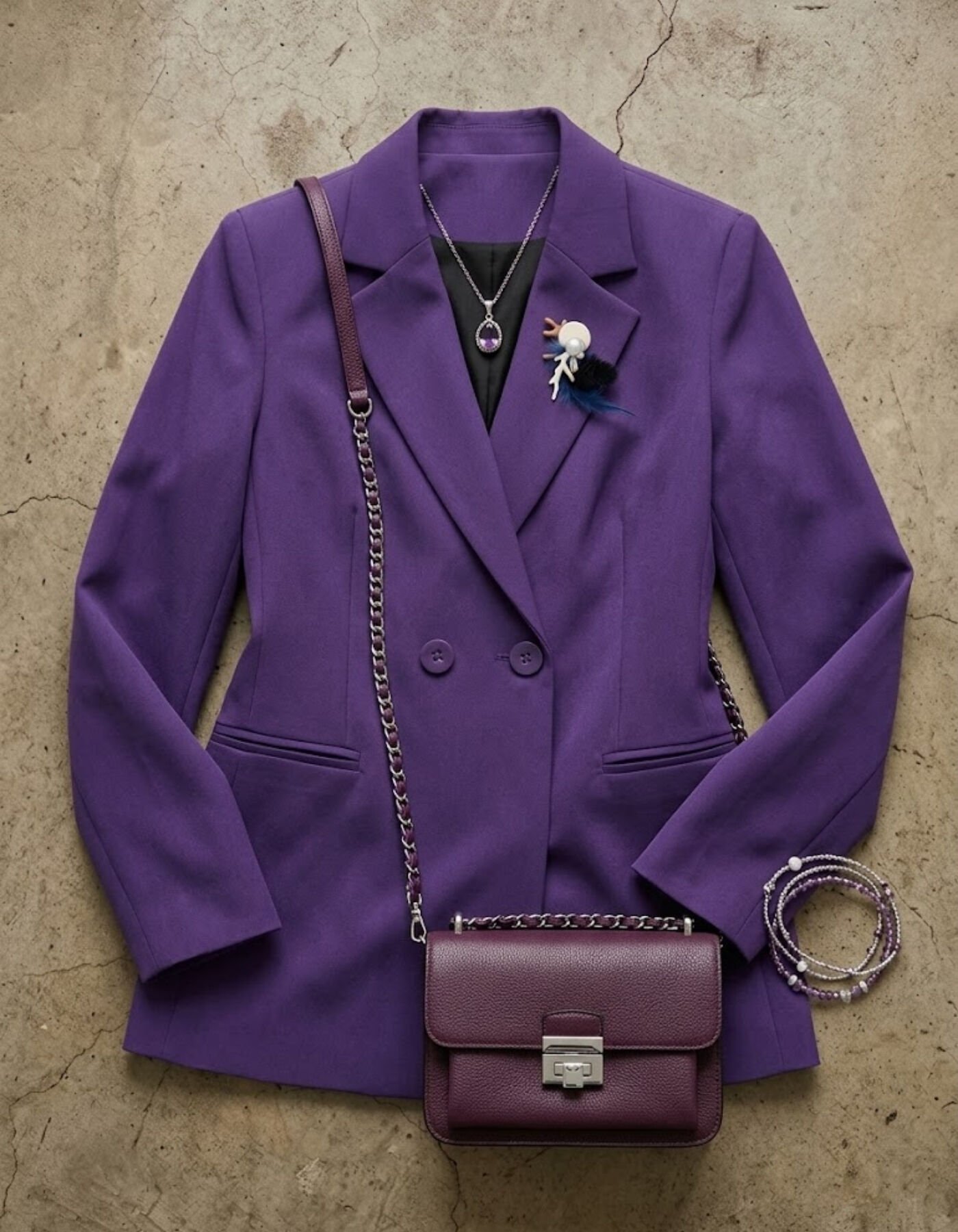 Celine Uzun Kollu Blazer Ceket - MOR