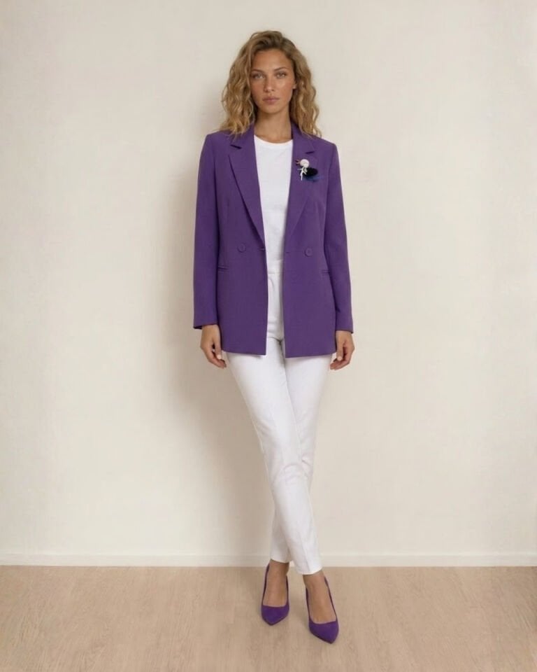 Celine Uzun Kollu Blazer Ceket - MOR