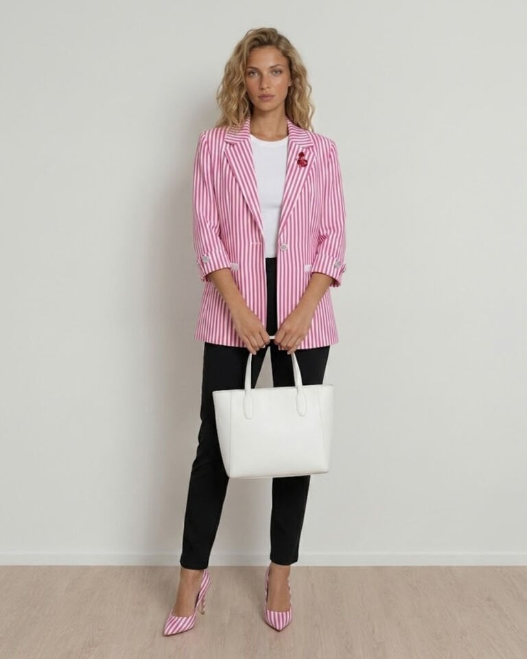 Arya Yazlık Blazer Ceket & Pantolon Takım - PEMBE