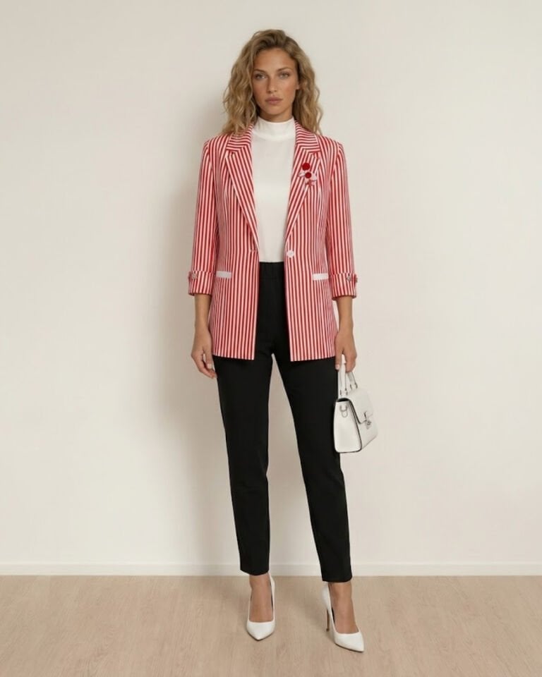 Arya Yazlık Blazer Ceket & Pantolon Takım - TURUNCU
