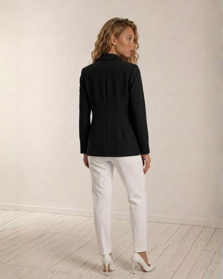 Celine Uzun Kollu Blazer Ceket - SİYAH