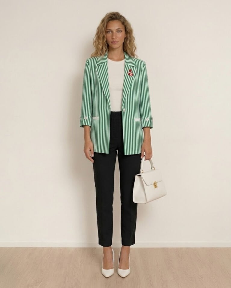 Arya Yazlık Blazer Ceket & Pantolon Takım - YEŞİL