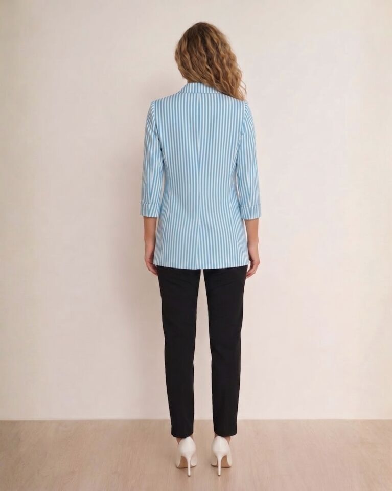 Rosa Yazlık Blazer Ceket & Pantolon Takım - MAVİ