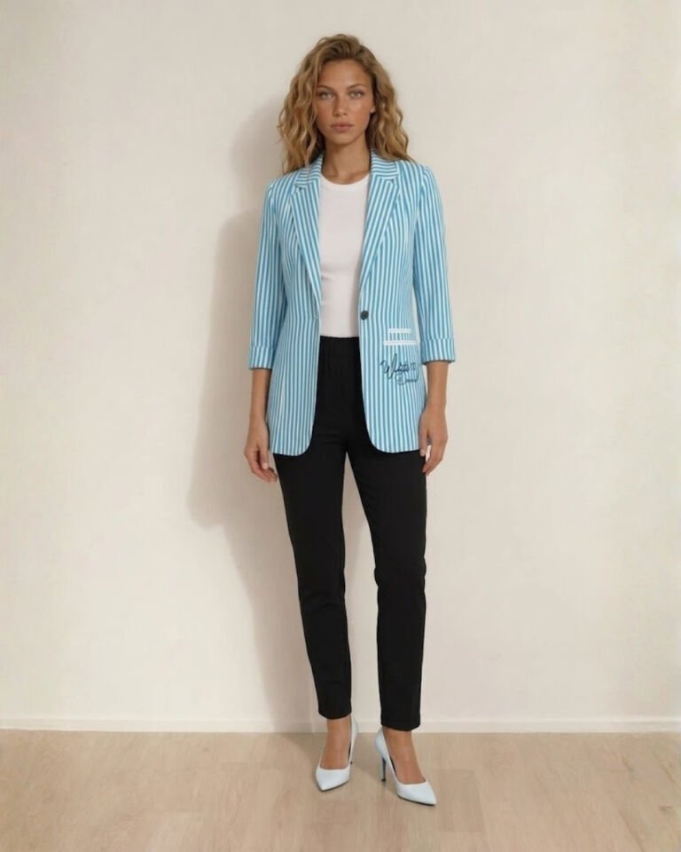 Rosa Yazlık Blazer Ceket & Pantolon Takım - MAVİ