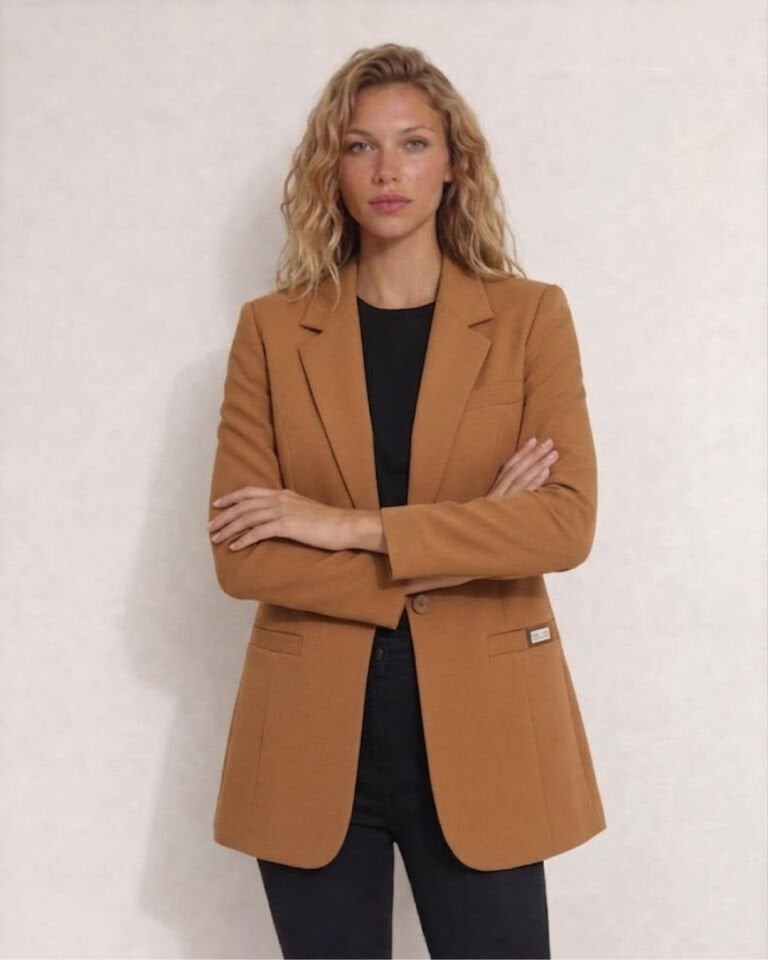 Emma Uzun Kollu Blazer Ceket - KAHVE