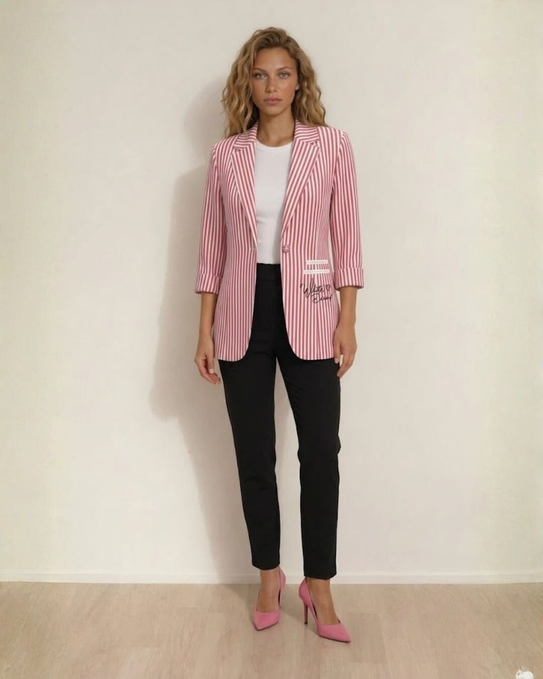 Rosa Yazlık Blazer Ceket & Pantolon Takım - PEMBE