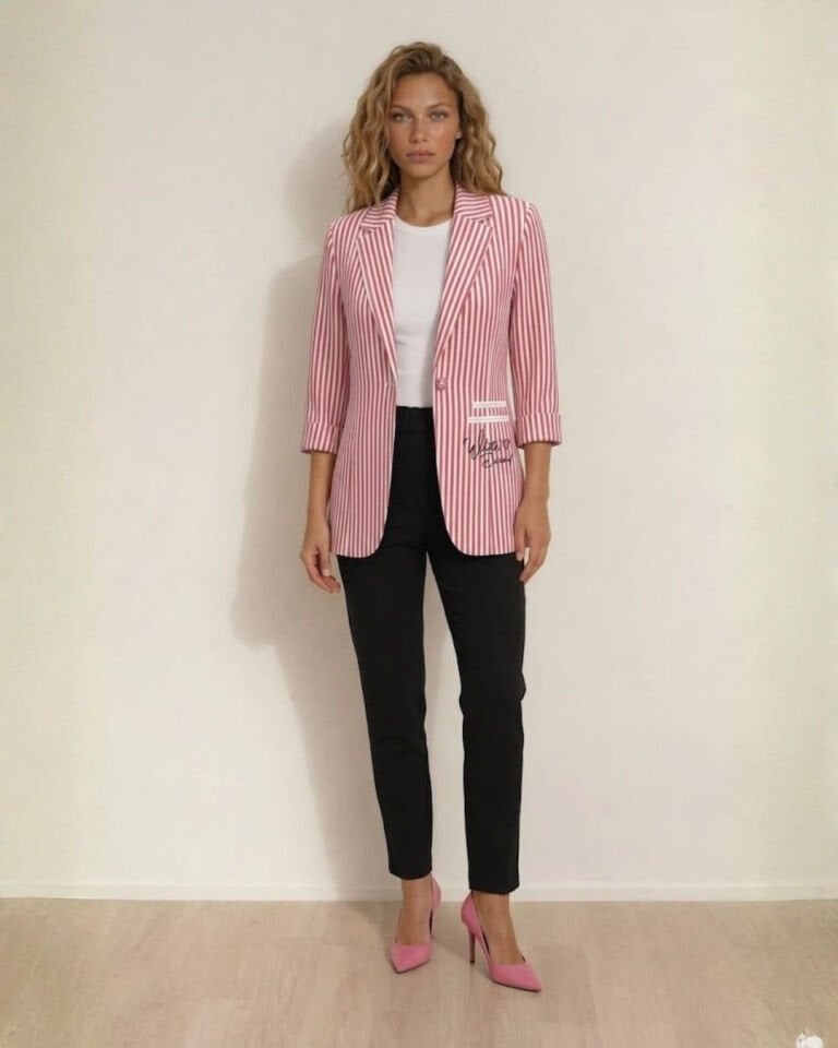 Rosa Yazlık Blazer Ceket & Pantolon Takım - PEMBE